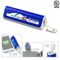 2200 mAh Portable Lithium Ion Power Bank Charger w/ Built-in Recharging Cord (4 Color Process)